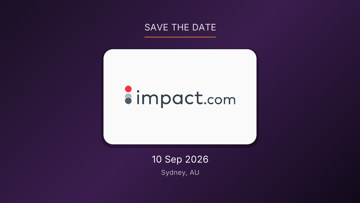 Logo: Impact · Grafik: Affilitizer iPX26 Sydney 2026 to Focus on Partnership Economy Growth