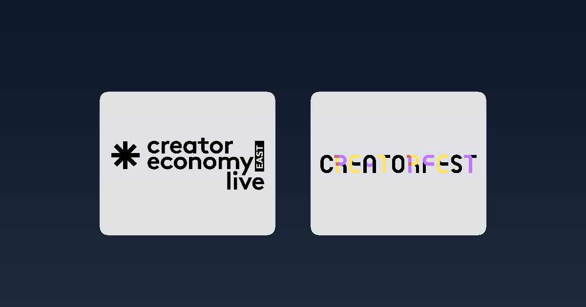 Weekly Event Roundup: Creator Economy Events Lead CW 29